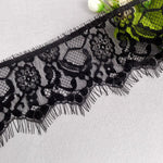 8cm Width x 300cm Length Eyelash Floral Embroidery Lace Embellishment Trim