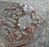 130 Width x 95cm Length  luxury Vintage European Style Sequin and Beads Floral Embroidery Lace Fabric