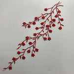 47cm Length Plum Blossom Branch Embroidery Applique