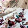 140cm Width x 95cm Length 3D Sequined Floral Embroidery Lace Fabric