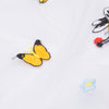 幅150cm×長さ95cm プレミアム春夏ハチドリ蝶とトンボ昆虫刺繍レース生地