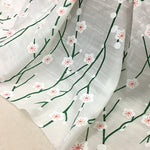 145cm Width x 95cm Length Premium Branch Floral Print Polyester Cotton Fabric