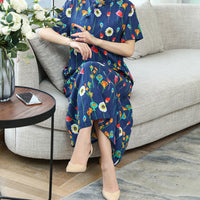 130cm Width x 95cm Length Premium Colorful Floral Print Cotton Fabric