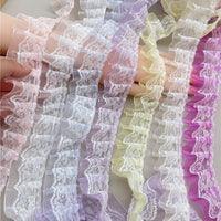 8 Yards x 4cm Width Premium  Lolita Ruffled Chiffon Lace Trim