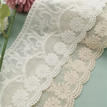 3 Yards x 10cm Width Vintage Cotton Thread Lace Trim