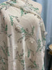 150cm Width x 95cm Length Green Branch Print Chiffon Lace Fabric with 3D Flower