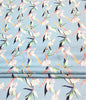138cm Width x 95cm Length Premium Light Blue  Floral Silk Fabric