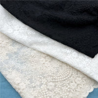 2 Yards x 40cm Width Vintage Floral Embroidery Lace Fabric Trim