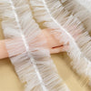 2 Yards x 10cm Width Premium Symmetrical Ruffle Tulle Lace Trim Decor Lace