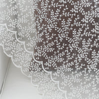 135cm Width Organza Leaf Branch  Embroidery Lace Fabric by the Yard