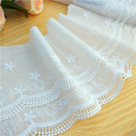 3 Yards x 15cm Width Vintage Floral Embroidery Cotton Lace Trim
