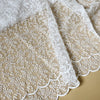 130cm Width x 95cm Length Leaf Branch Embroidery Organza Lace Fabric