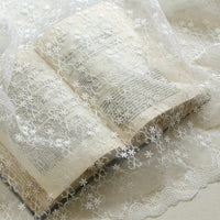 130cm Width x 95cm Length Premium Organdy Vine Floral Embroidery Lace Fabric