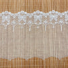 4.5 Yards of 5.9 inches Width Premium Bowknot Floral Embroidery Tulle Lace Trim Frill Lace