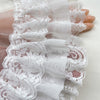2 Yards x 12cm Width Premium 3-layer(Lace + Chiffon + Lace) Lolita Floral Embroidery Lace