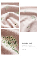 150cm Width x 95cm Length Premium Floral Embroidery Autumn and Winter Soft Woolen Coat Fabric