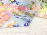 135cm Width Romantic flowers and birds print fabric by the Yard