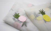 130cm Width x 95cm Length Lolita Pineapple Embroidery Tulle Lace Fabric