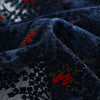 130cm Width x 95cm Length Premium Embroidery Black Lace Fabric width Red Flowers
