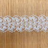 14 ヤード x 幅 4.8cm 抽象的なつる花刺繍チュール レース リボン