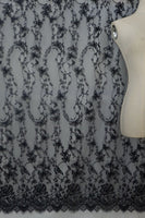 1.5m x 3m Butterfly Floral Embroidery Lace Fabric Panel