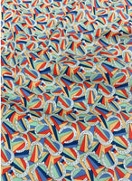 145cm Width x 95cm Length Premium Abstract Hit Color Print Cotton Fabric