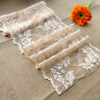22cm Width x 180cm Length Feather Embroidery Lace Fabric
