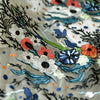 150cm Width Vintage Multi-colorful Floral Jacquard Embroidery Tulle Lace Fabric by the Yard