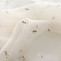 150cm Width x 95cm Length Premium Floral Embroidery Organza Lace Fabric