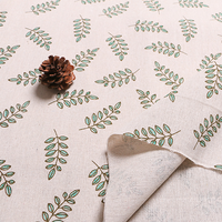 150cm Width x 95cm Length branch leaf or branch flower Print Flax Fabric