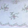 幅130cm×長さ95cm つるの枝 花刺繍 オーガンジー レース生地