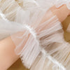 2 Yards x 10cm Width Premium Symmetrical Ruffle Tulle Lace Trim Decor Lace