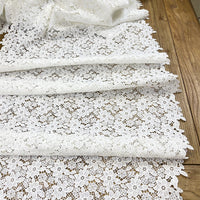 50cm Width x 95cm Unit Length Hollow-out Floral Embroidery Chemical Lace Fabric Trim