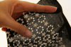 150cm Width x 95cm Length Premium Daisy Floral Embroidery Black Cotton Fabric