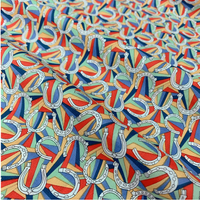 145cm Width x 95cm Length Premium Abstract Hit Color Print Cotton Fabric