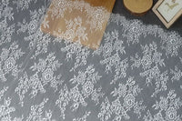 150cm Width x 300cm Length  Premium Eyelash Floral Embroidery Lace Fabric Panel