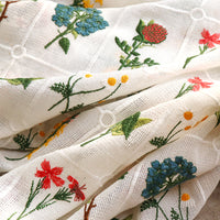 130cm Width x 95cm Length Premium  vivid flower chemical Lace Embroidery Fabric