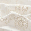 125cm Width x 95cm Length Vintage Hollow-out Eyelet Floral Embroidery Beige Cotton Fabric