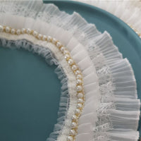 2 Yards x 8cm Width Lolita Layered Beads Lace Trim