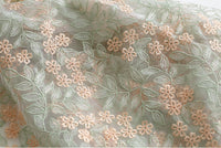 59 inches Width Premium Floral Embroidery Lace Fabric by The Yard