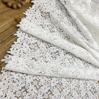 50cm Width x 95cm Unit Length Hollow-out Floral Embroidery Chemical Lace Fabric Trim