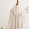 125cm Width x 95cm Length Premium Strips and Floral Embroidery Lace  Fabric