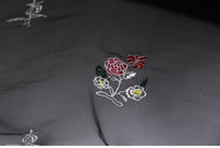 130cm Width x 95cm Length Premium 3D Floral Embroidery Black Lace Fabric