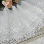 3 Yards x 19cm Width Vintage Embroidery Cotton Lace Trim