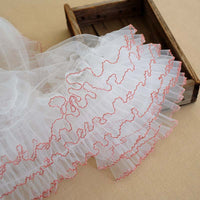 16cm Width x 180cm Length Five-layer Fairy Fluffy yarn Bud-edge Net Yarn Pleated Three-Dimensional yarn lace