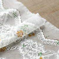 150cm Width Embroidery Tulle Lace Fabric with Flower Print by the Yard