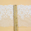 3 Yards of 6 inches Width Branch Floral Embroidery Tulle Lace Trim