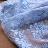 140cm Width x 95cm Length Premium Organdy Floral Embroidery Lace Fabric