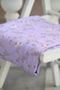 145cm Width Purple Floral Pattern Print Cotton Fabric by the Yard