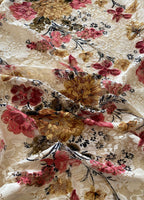 150cm Width x 95cm Length Premium Colorful Print plus Floral Embroidery Lace Fabric